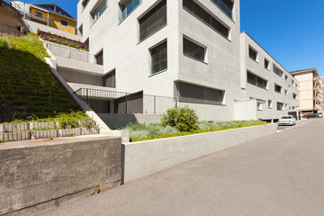 Fototapeta na wymiar modern building in cement, exterior