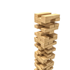 wood blocks tower toy
