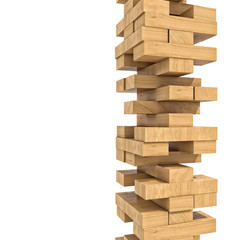 wood blocks tower toy