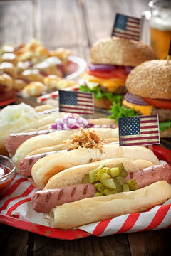 American holiday 4th of July - Picnic Table 