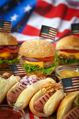 American holiday 4th of July - Picnic Table 