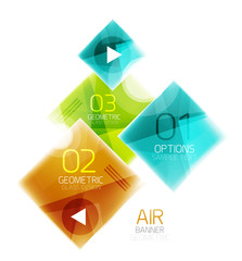 Colorful geometric squares with option. Infographic abstract background