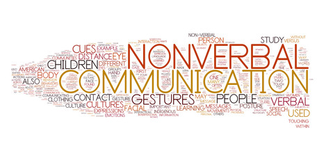  Nonverbal Communication collage of word concepts