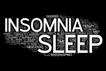  Insomnia collage of word concepts