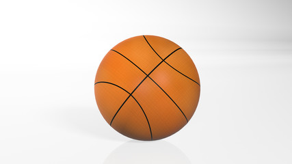 Basketball, sports equipment, ball isolated on white background, 3D illustration