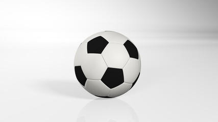 Soccer ball, football, sports equipment isolated on white, 3D illustration