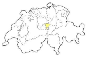 Map - Swizerland, Nidwalden