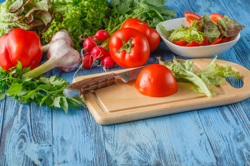 Simple mixed vegetable salad.