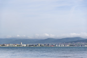 View from the sea to the city.