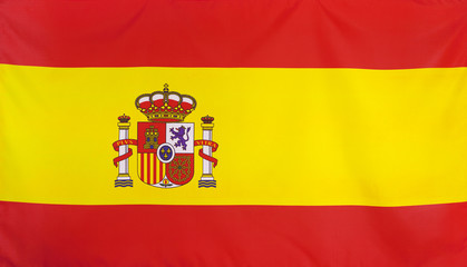 Spain Flag real fabric seamless close up