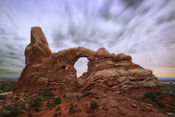 Turret Arch during a stormy sunset © ipivorje