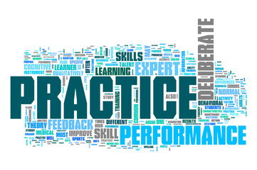 Practice collage of word concepts