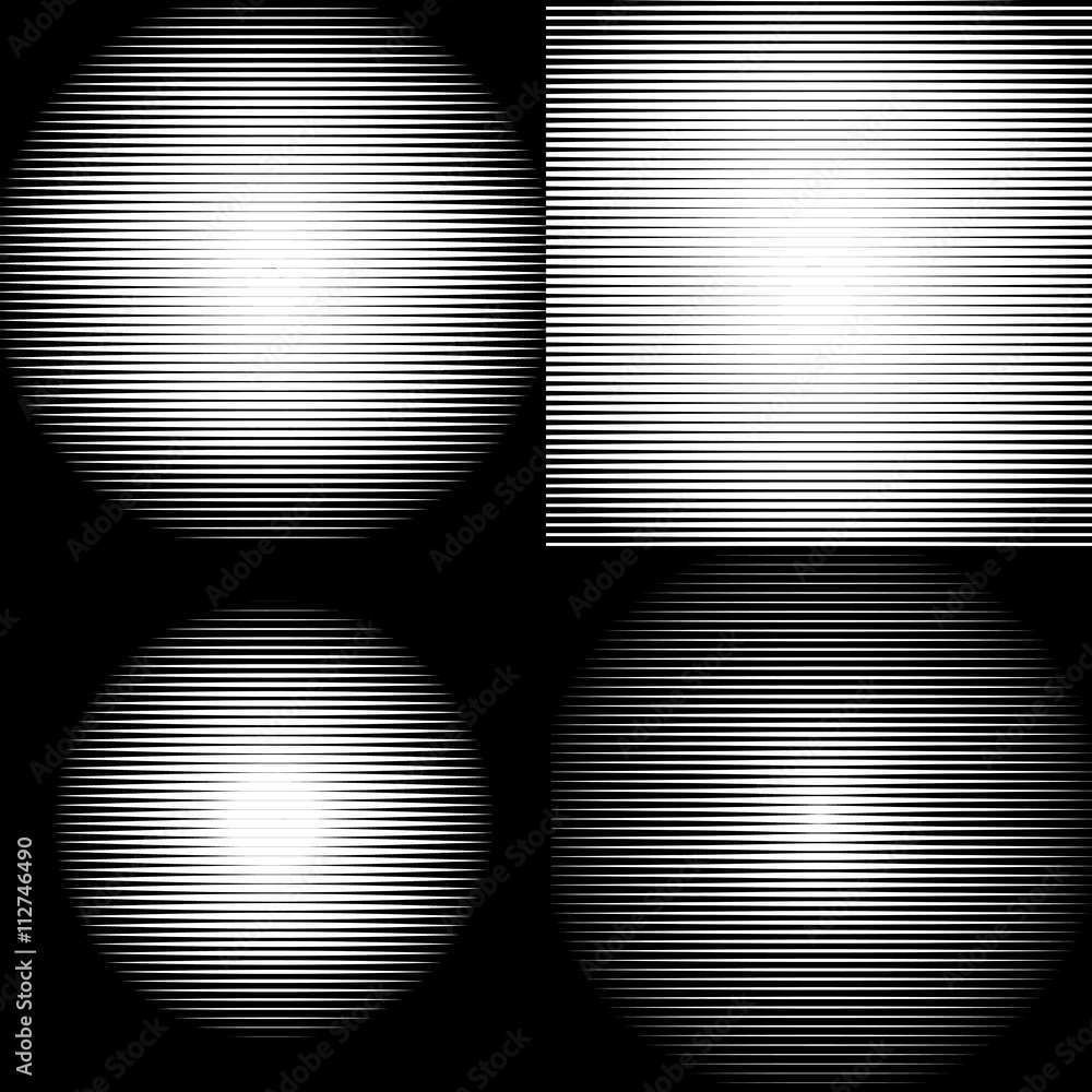 Poster set of retro parallel halftone lines texture, pattern. oblique lines background.