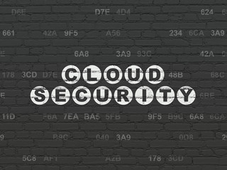 Cloud technology concept: Cloud Security on wall background