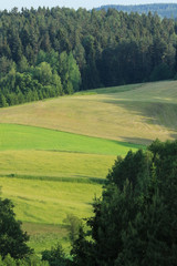 Colorful Suwalki district, hills, meadows, fields, forests - 112746854