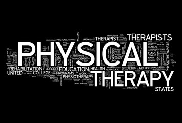 Physical Theraphy collage of word concepts