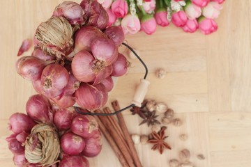 shallot - asia red onion for at cooking.