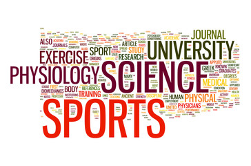 Sports Science collage of word concepts