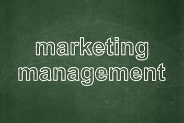 Marketing concept: Marketing Management on chalkboard background