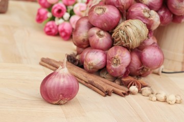 shallot - asia red onion for at cooking.