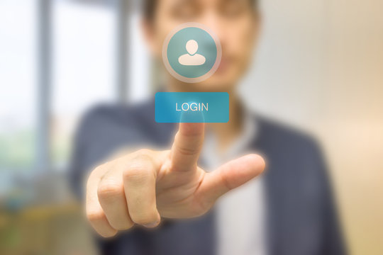 Business Man Account LogIn Security Protection Concept