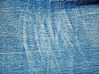 Blue denim jeans texture with fade and striped