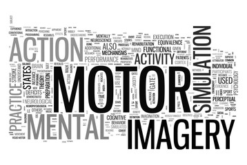 Obraz premium Motor Activity collage of word concepts