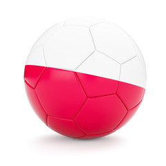 Fototapeta premium Soccer football ball with Poland flag