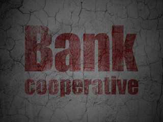 Banking concept: Bank Cooperative on grunge wall background