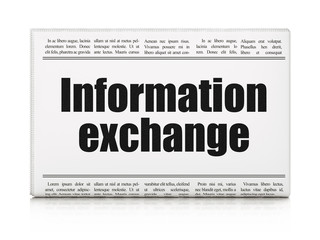 Information concept: newspaper headline Information Exchange