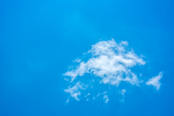 Beautiful vast  blue sky with amazing cloud background. Shape independent, Elements of nature.