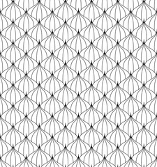 Vector seamless pattern. Modern stylish texture. Repeating geometric tiles. Monochrome graphic design.
