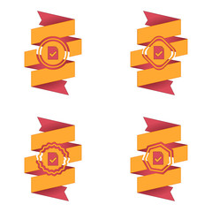 wstęga z ikoną wektor © vempireart