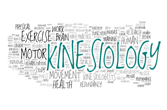 Kinesiology collage of word concepts