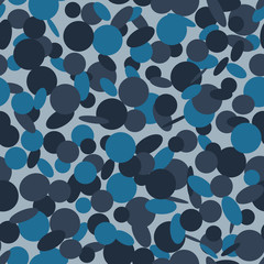 Seamless confetti pattern in blue