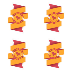 wstęga z ikoną wektor © vempireart