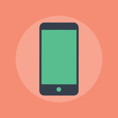Smartphone flat icon design - vector