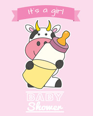 baby girl shower card