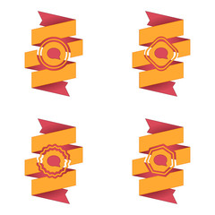 wstęga z ikoną wektor © vempireart