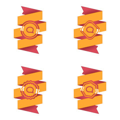 wstęga z ikoną wektor © vempireart