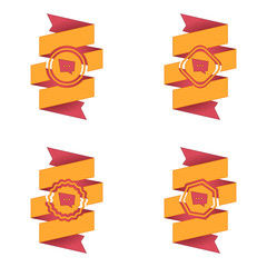 wstęga z ikoną wektor © vempireart