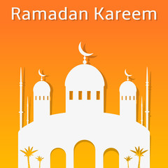 Ramadan kareem greeting banner