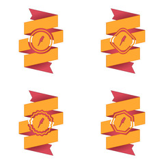 wstęga z ikoną wektor © vempireart