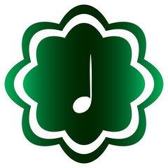 Flower icon fifth music note