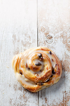 Rosinenschnecke, Schnecke, Zuckerguss, Geb&auml;ck, Kuchen, heller H
