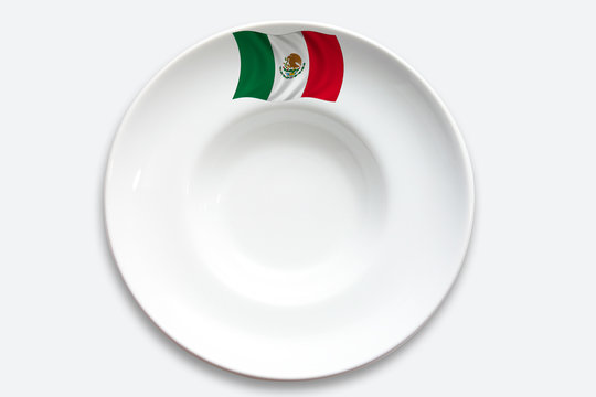 Symbolbild, Länderküche, Schriftzug, Mexiko, Mexico, Teller, w