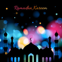 Ramadan kareem background design vector illustration.