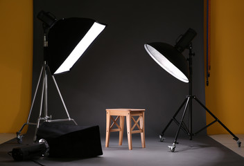 Interior of professional photo studio