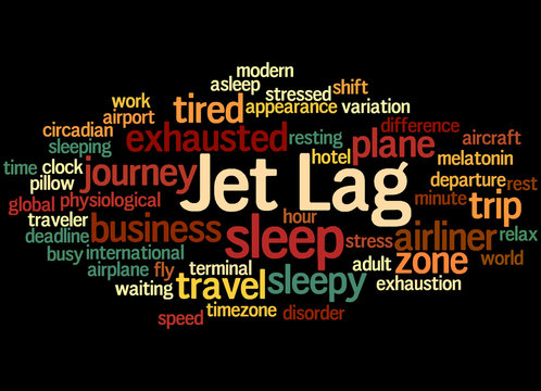 Jet Lag, Word Cloud Concept 2