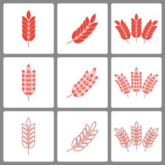 Barley icon set